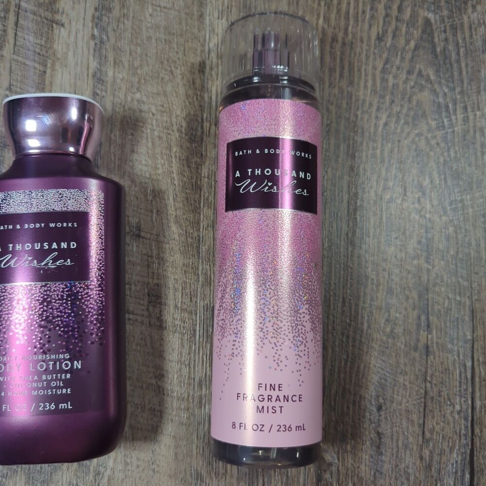 Bath And Body Works A Thousand Wishes Body Lotion And Fragrance Mist New 8 fl Oz - Picture 3 of 5